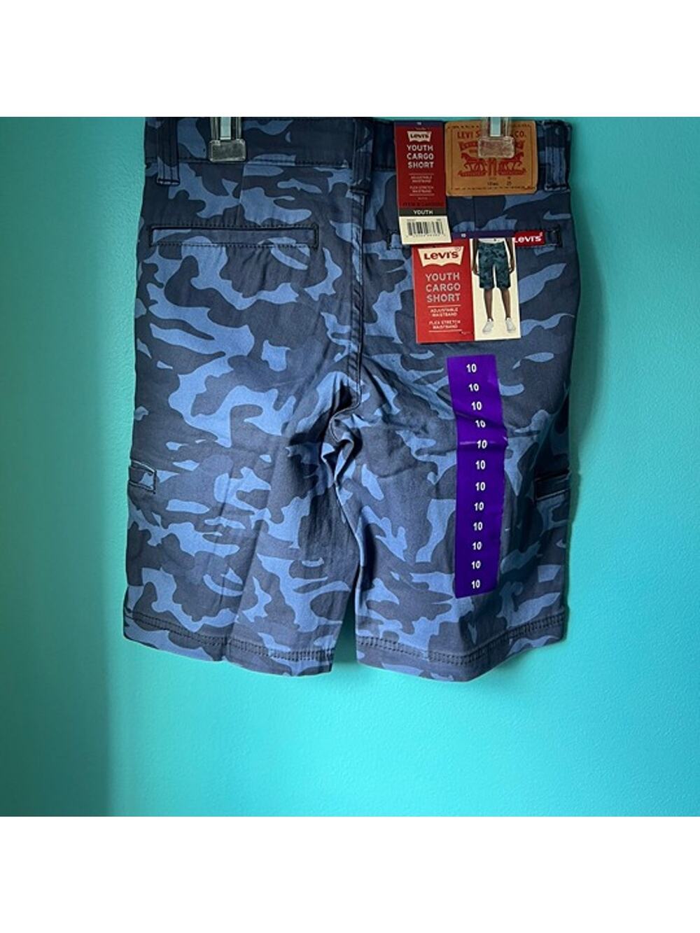 NWT Size 10 Youth cargo short Levi’s Camo Shorts boys